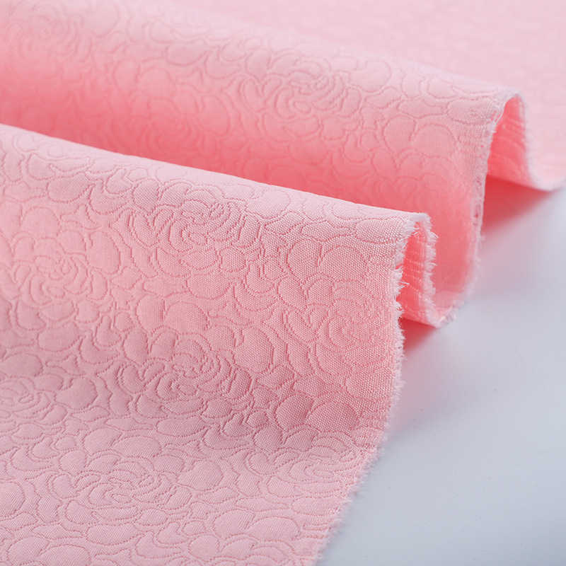 Small Chinese Rose Jacquard Fabric Elegant Retro Jacquard Fabric DIY Fabric