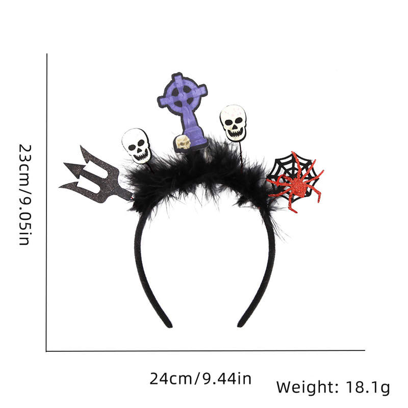 Halloween Hairband Decoration Party Decoration Supplies Photo Props Bat Cat Pumpkin Headband - 图片 4