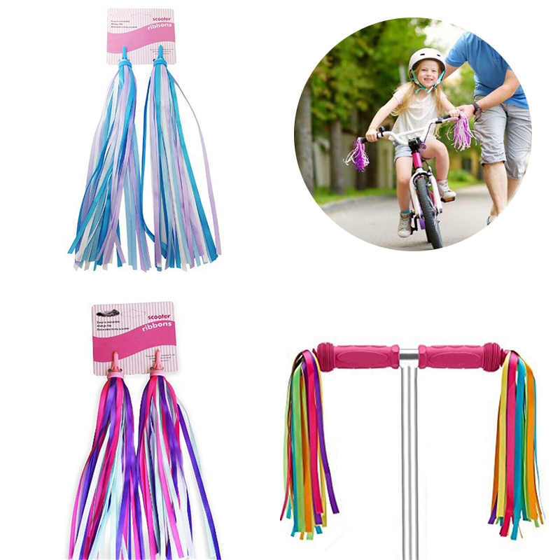 Kids Child Handlebar Bike Scooters Streamers Sparkle Tassel Ribbon Girls Boys - Image 23