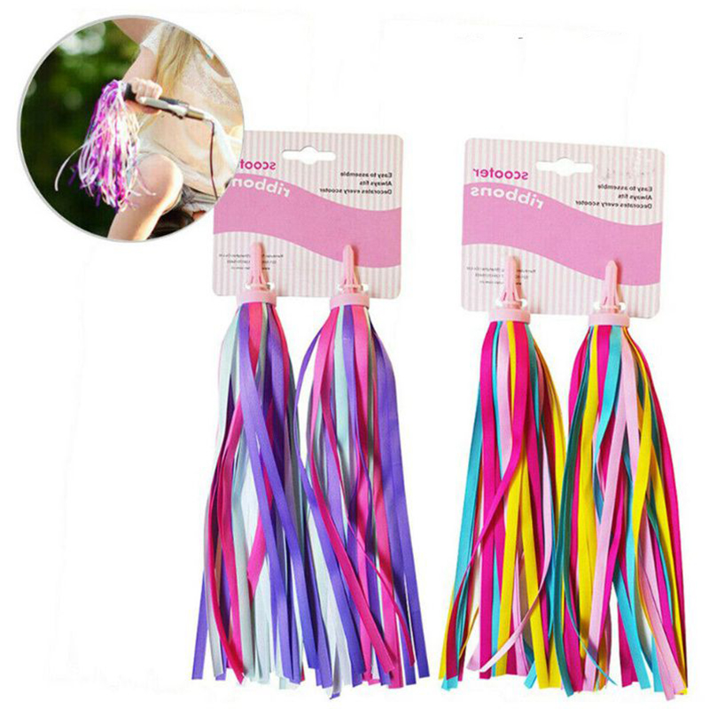 Kids Child Handlebar Bike Scooters Streamers Sparkle Tassel Ribbon Girls Boys - Image 14