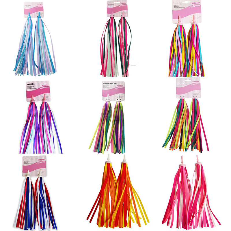 Kids Child Handlebar Bike Scooters Streamers Sparkle Tassel Ribbon Girls Boys - Image 26