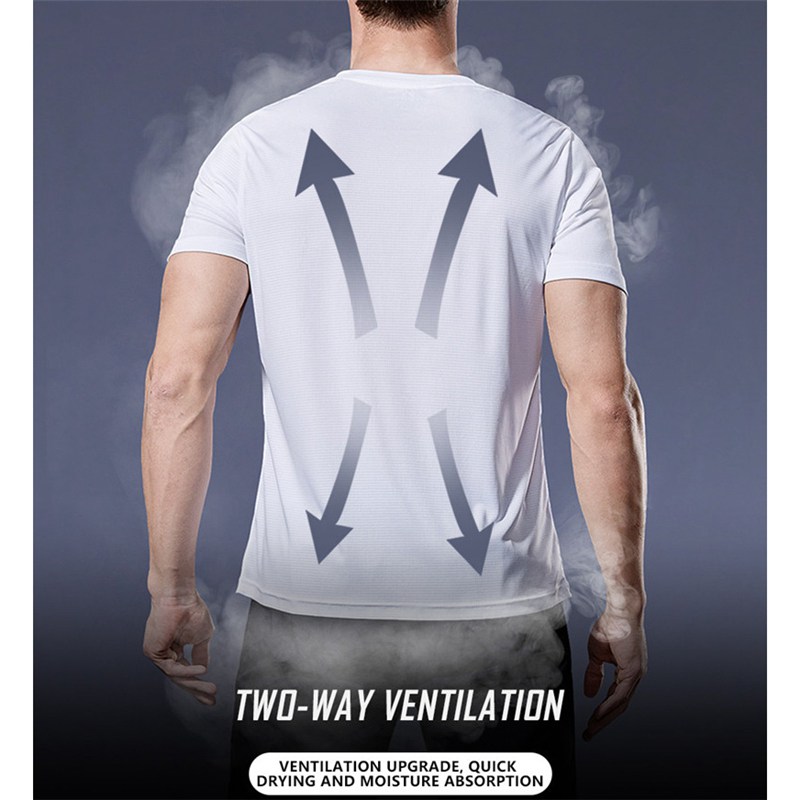 Multicolor Quick Dry Short Sleeve Sport T Shirt Gym Jerseys Fitness Shirt Trainer Running T-Shirt Men's Breathable Sportswear - Image 5
