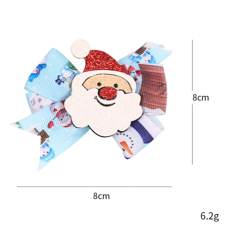 2PC Christmas Barrettes Women Bow Hair Clip Christmas Ornament Children Cartoon Headwear - Image 11