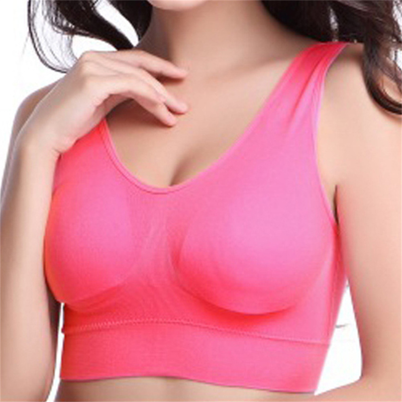 Foreign Trade Double-Layer Seamless Sports Bra Large Size Shockproof Push-up Vest Seamless Yoga Adjustable Underwear Bra - Image 4