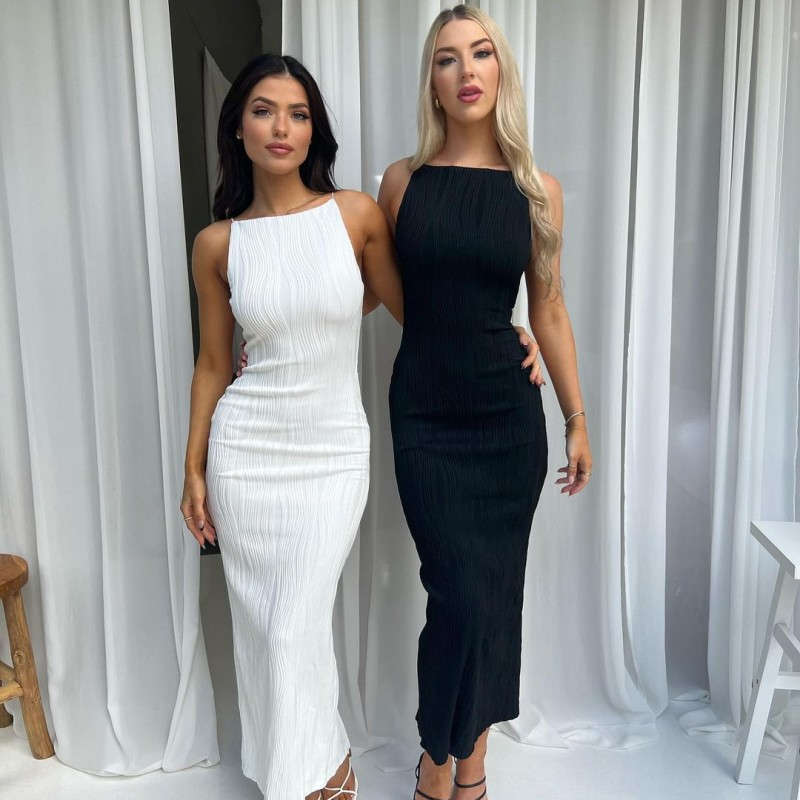 Summer Fashion Three-Dimensional Line Sexy Sling Slim Fit Dress Women's Clothing