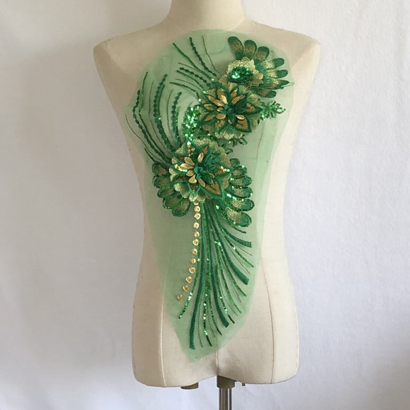 Three-Dimensional Sequin Gauze Embroidered Cloth Stickers Large Patch Cheongsam Clothes Skirt Decorative Accessories Diy - Image 6