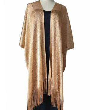 Gold and Silver Silk Shawl Flash Bright Silk Cheongsam Shawl Split Women Shawl Fashion
