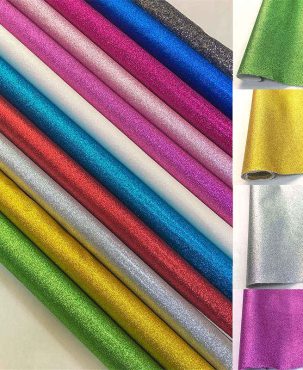 Flash Fine Pink Frosted Fabric For Barrettes Shoes Crafts DIY Fabric Solid Color