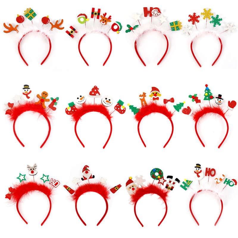 Christmas Headband Children Adult Party Decor Elk Antlers Headband Christmas Decor - Image 3