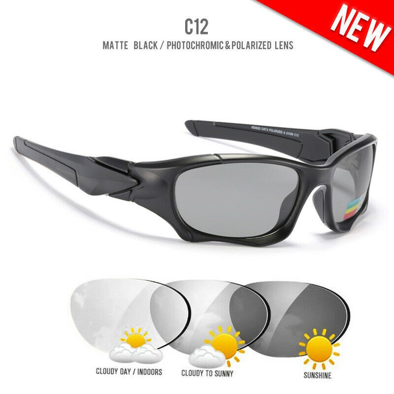 Polarized Night Vision Photochromic Sunglasses Mens Outdoor Sports Glasses - Image 5