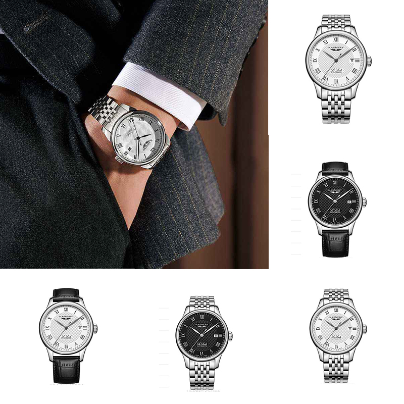 Men's Watch Swiss Mechanical Watch Automatic Solid Steel Belt Business Men's - 图片 14