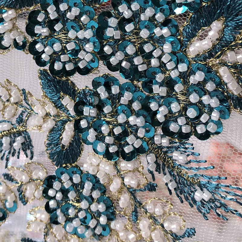 Heavy Industry Beads Three-Dimensional Flower Mesh Embroidered Cloth Stickers Lace Patch Wedding Dress Hanfu Decoration Accessories Diy - Image 5