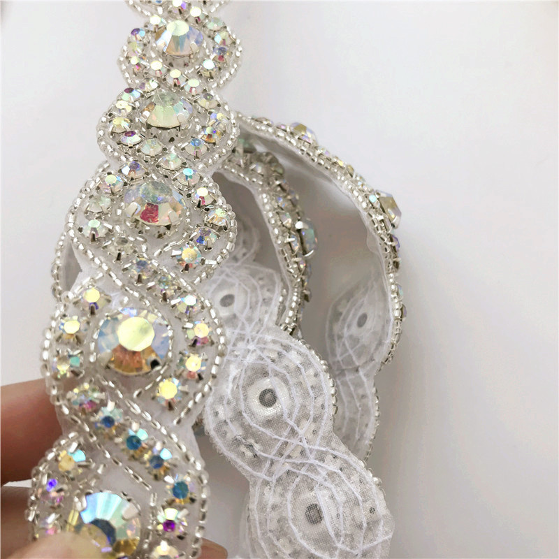 Wedding Dress Decoration Rhinestone Strip Accessories Bride Belt Cummerbund Ingredients - 图片 6