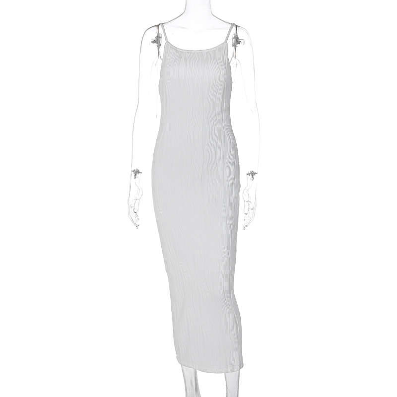 Summer Fashion Three-Dimensional Line Sexy Sling Slim Fit Dress Women's Clothing - 图片 10