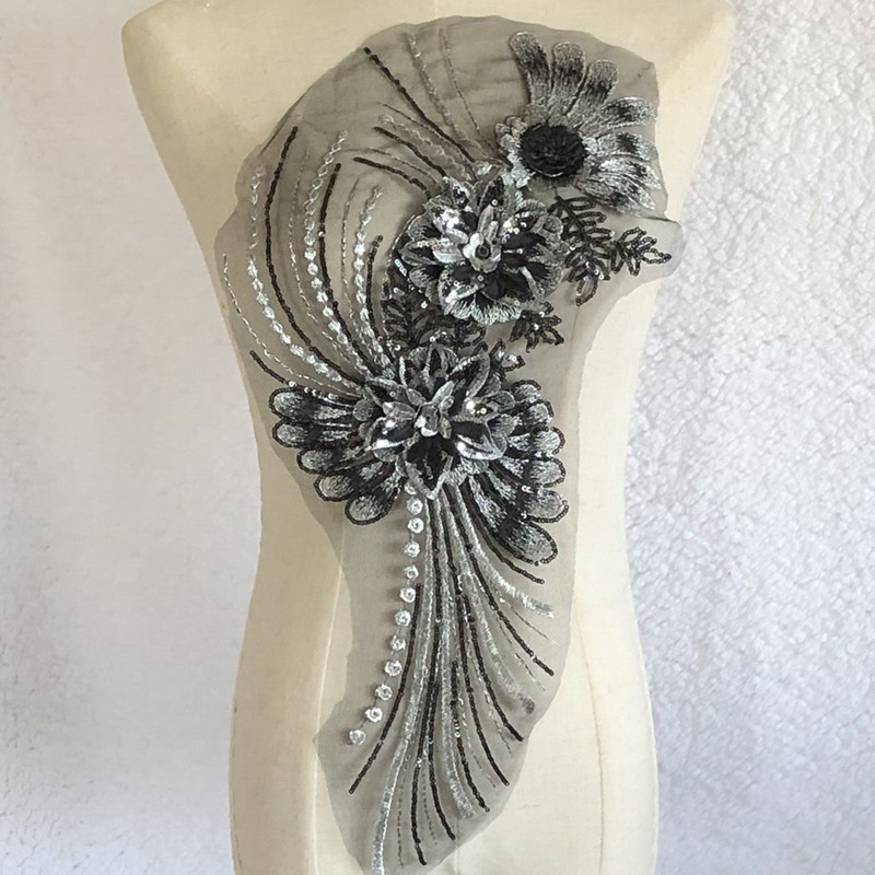 Three-Dimensional Sequin Gauze Embroidered Cloth Stickers Large Patch Cheongsam Clothes Skirt Decorative Accessories Diy - Image 7