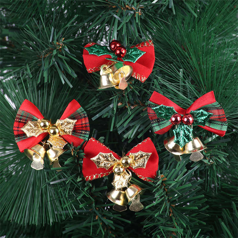 12PC Mini Bow Christmas Tree Decoration Christmas Gift Box Dress up Christmas DIY Accessories