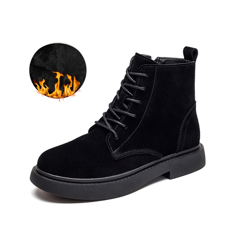 Smile Circle Ankle Boots Suede Leather women Flat platform Short Boots Ladies shoes fashion Autumn winter boots - 图片 4