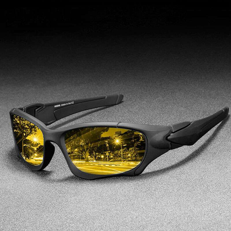 Polarized Night Vision Photochromic Sunglasses Mens Outdoor Sports Glasses