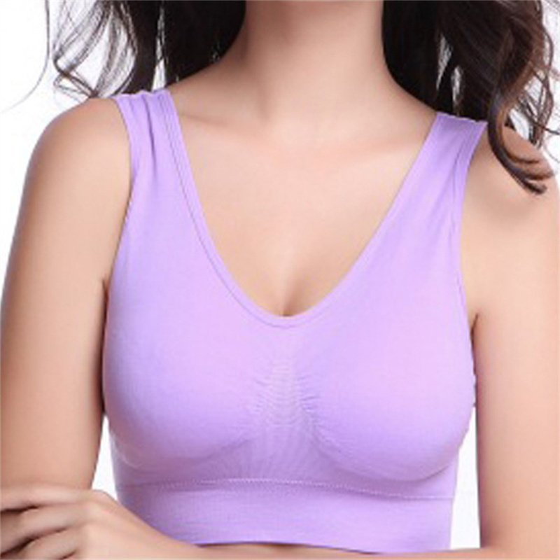 Foreign Trade Double-Layer Seamless Sports Bra Large Size Shockproof Push-up Vest Seamless Yoga Adjustable Underwear Bra - Image 6