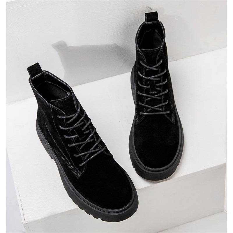Smile Circle Ankle Boots Suede Leather women Flat platform Short Boots Ladies shoes fashion Autumn winter boots - 图片 5