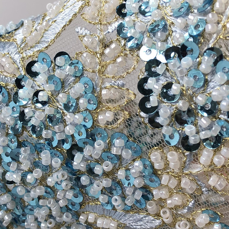 Heavy Industry Beads Three-Dimensional Flower Mesh Embroidered Cloth Stickers Lace Patch Wedding Dress Hanfu Decoration Accessories Diy - Image 7