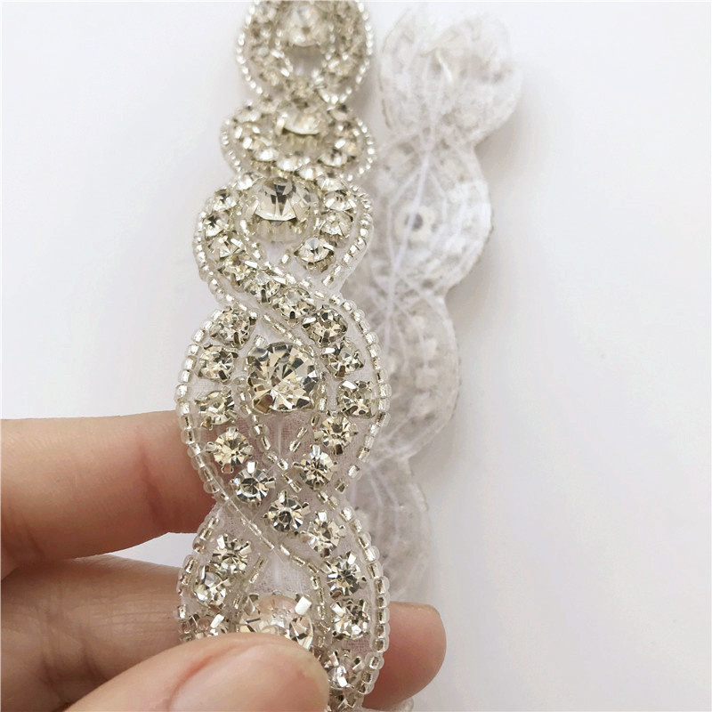 Wedding Dress Decoration Rhinestone Strip Accessories Bride Belt Cummerbund Ingredients - 图片 8