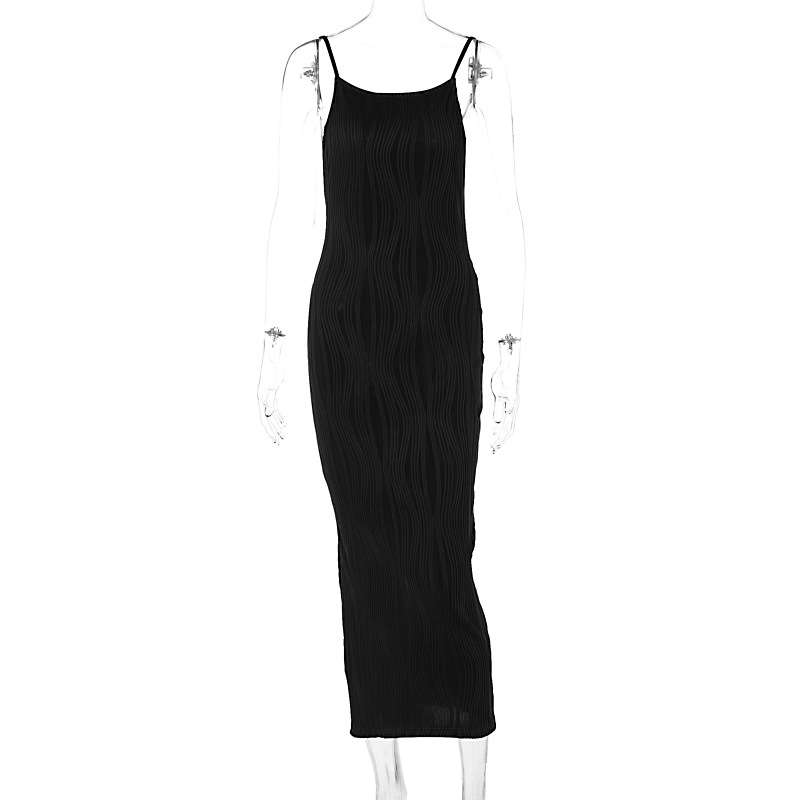 Summer Fashion Three-Dimensional Line Sexy Sling Slim Fit Dress Women's Clothing - 图片 11
