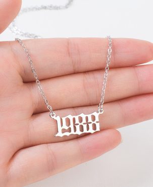 Wish Cross-Border Personalized All-Match Year Necklace Pendant Birthday Number Ornament Birthday Gift Chain