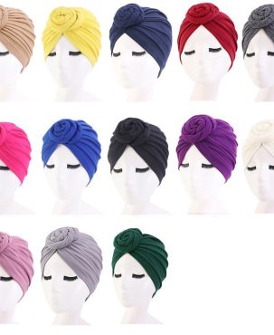 Women's Twist Knotted Indian Hat Head-Wrapping Hat Family Headscarf Hat Muslim Hat
