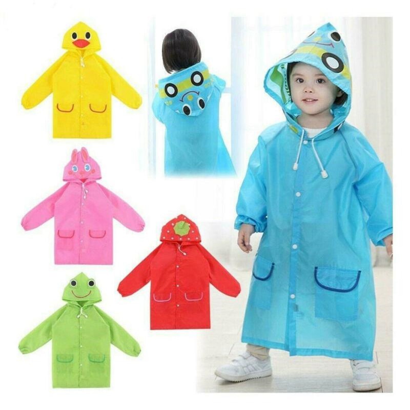 Cute Children Hooded Rain Coat Kids Jacket Poncho Raincoat Nursery - Image 8