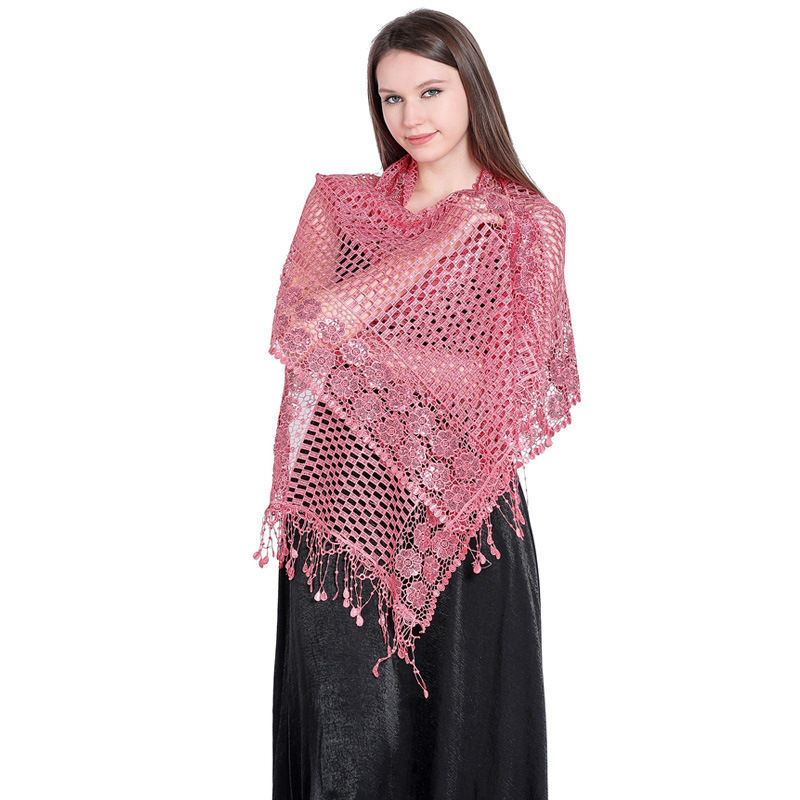 Sequin Embroidered Dress Shawl Dinner Shawl Water Soluble Sequin Tassel Shawl - 图片 8