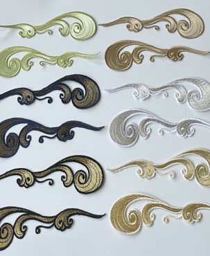 Embroidered Cloth Stickers a Pair of Laminate Han Dress Dancing Dress Decorative Accessories Adhesive Diy