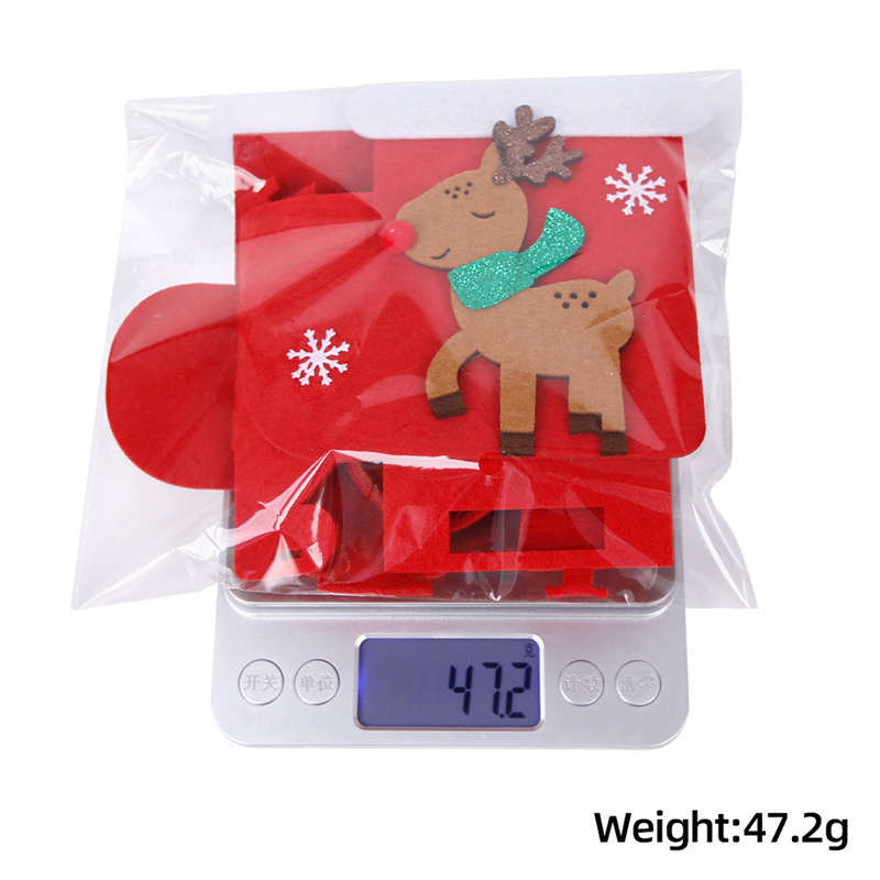 New Arrival Felt Christmas Handbag Christmas Eve Apple Bag Christmas Decorations Cartoon Elk Candy Bag - 图片 9