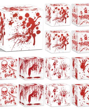 6PC Halloween Horror Decor Props Candy Snack Packaging Paper Box Scene Layout Party Supplies