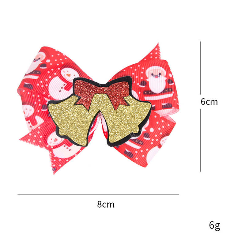 2PC Christmas Barrettes Women Bow Hair Clip Christmas Ornament Children Cartoon Headwear - Image 16