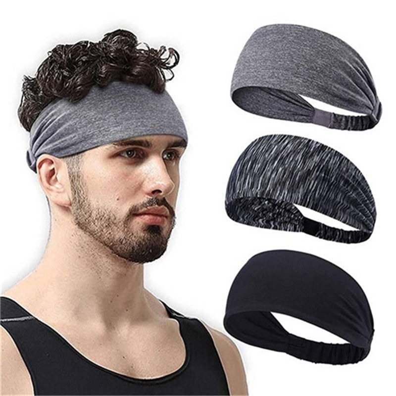 Ladies/Mens wide sweatband Headband Stretchable Hair Yoga Gym Running Sports UK - 图片 3