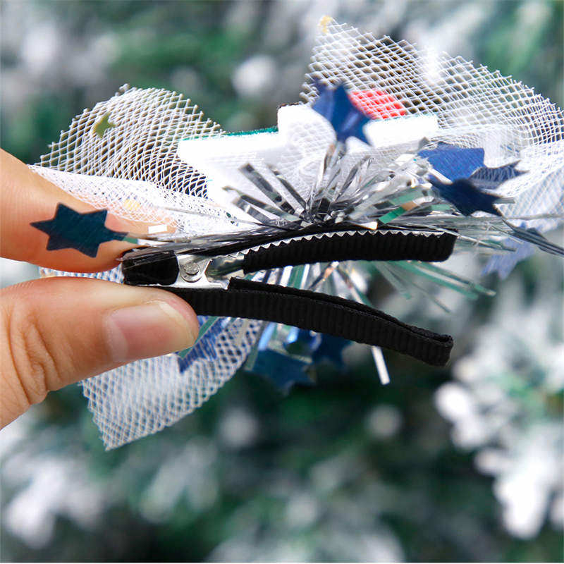 2PC Christmas Hairpin Headdress Children's Party Decor Cartoon Side Clip Christmas Duckbill Clip - Image 8