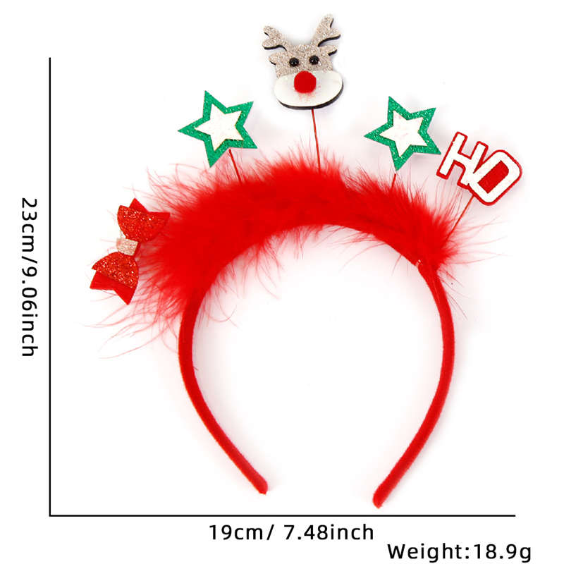 Christmas Headband Children Adult Party Decor Elk Antlers Headband Christmas Decor - Image 13