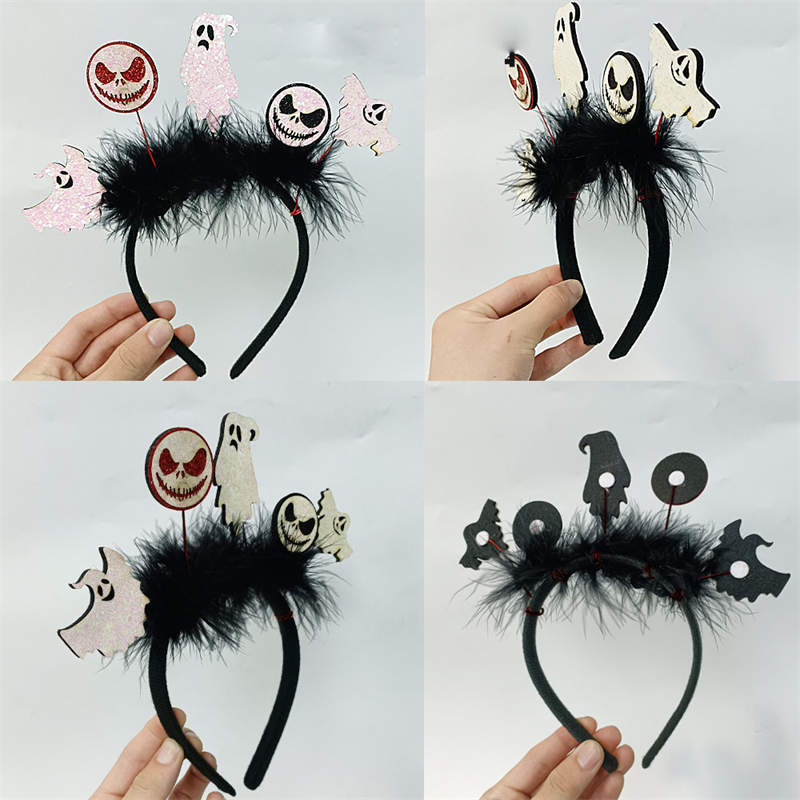 Halloween Hairband Decoration Party Decoration Supplies Photo Props Bat Cat Pumpkin Headband - 图片 10