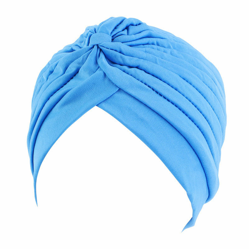 Women's Hat Head-Wrapping Hat Arabic Hat Base Hat Pleated Turban Solid Color Chemo Cap - 图片 6