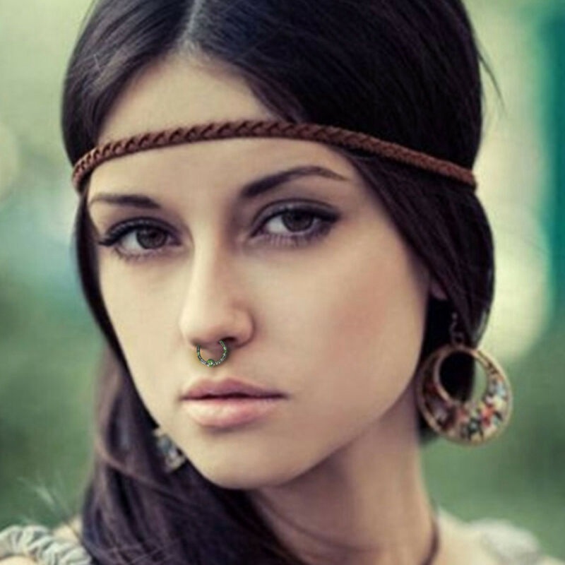 8x Nose Open Hoop Sleeper Ring Lip Earring Body Piercing Stainless Steel Jewelry - 图片 7