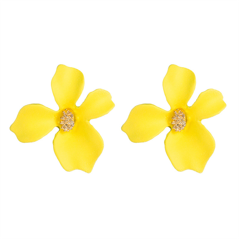 Earrings Fashion Dignified Flowers Alloy Fresh Petal Stud Women Personality Eardrop - Image 6