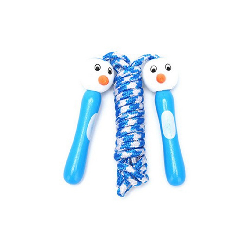 Kids Jump Rope Adjustable Cotton Braided Skipping Rope with Wooden Handle for Boys and Girls Fitness Training Fun Toy - Image 6