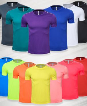 High quality spandex Men Women Kids Running T Shirt Quick Dry Fitness Shirt Training exercise Clothes Gym Sports Shirts Tops