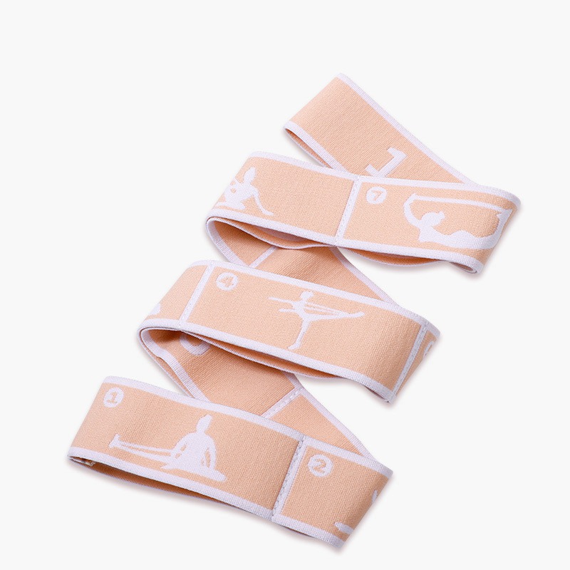 Yoga Belt with 10 Loops Gymnastics Dance Stretch Band Exercise Elastic Strap - 图片 4