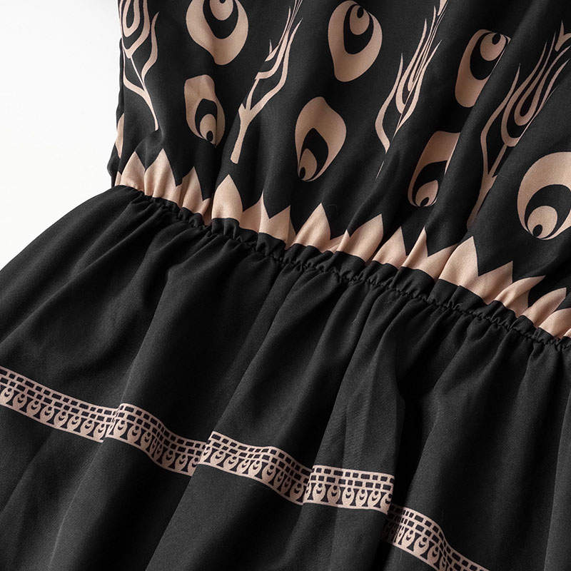 Women's Clothing Summer National Style Printing Half-Length Sleeve Dress - Image 13