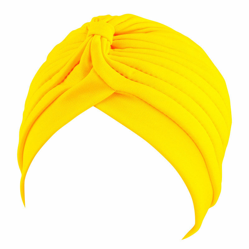 Women's Hat Head-Wrapping Hat Arabic Hat Base Hat Pleated Turban Solid Color Chemo Cap - 图片 7