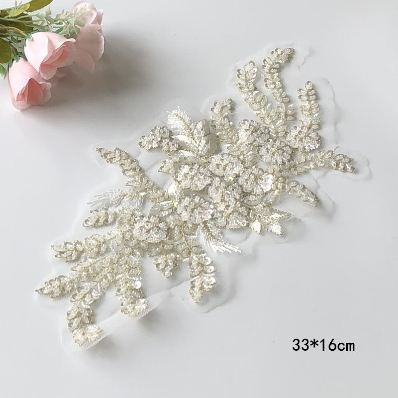 Heavy Industry Beads Three-Dimensional Flower Mesh Embroidered Cloth Stickers Lace Patch Wedding Dress Hanfu Decoration Accessories Diy - Image 10