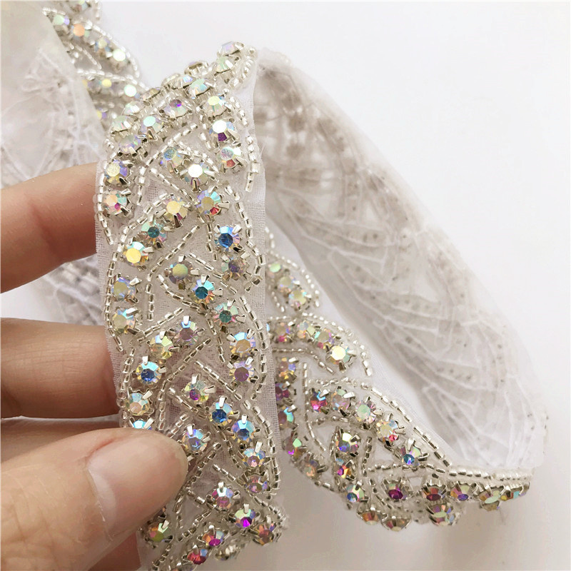 Wedding Dress Decoration Rhinestone Strip Accessories Bride Belt Cummerbund Ingredients - 图片 9