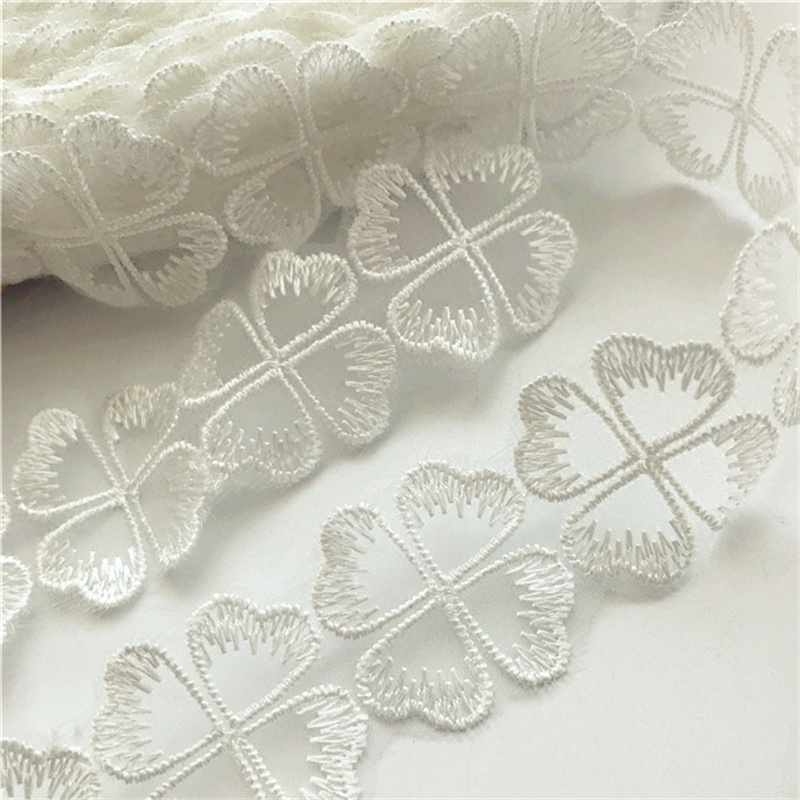 Organza Embroidery Lace Clothing Accessories Multicolor Lace Clover Diy Handmade Coat and Cap Accessories - 图片 3